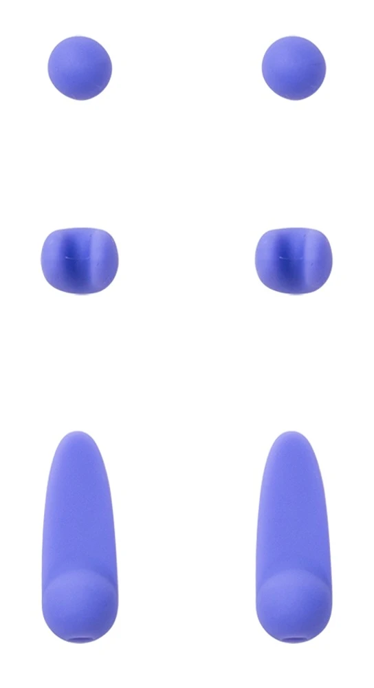 3 Attachements for Hyphy Set 2, Vibrator Hyphy Silikon-Aufsätze 6er-Set – sexy Kugel, Öhrchen & Zunge, seidig-soft, leicht wechselbar – Lovense