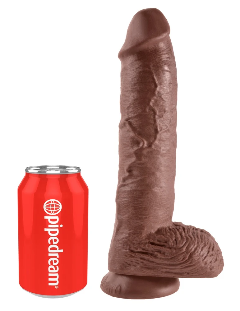 King Cock 10 Zoll Balls Naturdildo mit Saugfuß