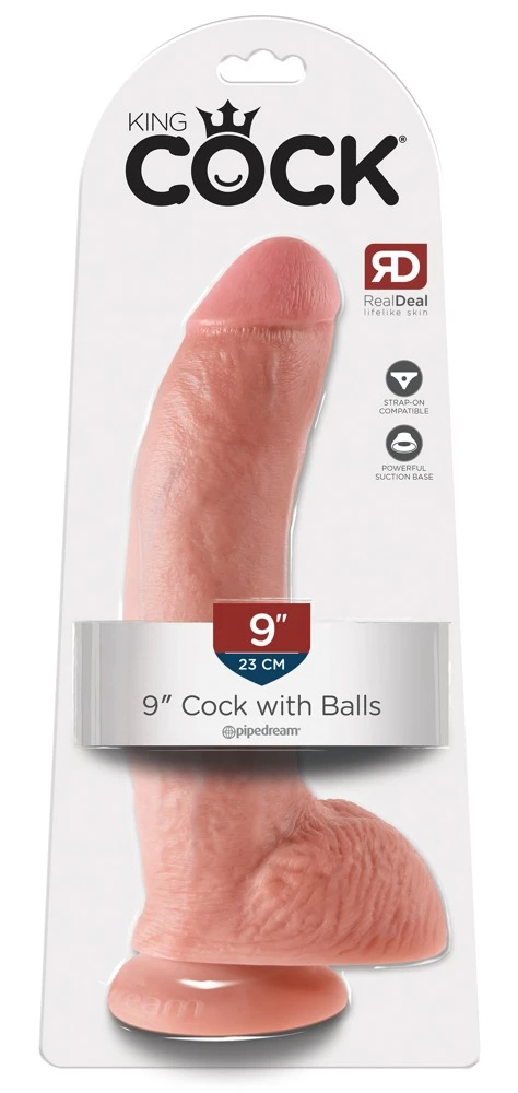 KC 9 Cock with Balls Naturdildo mit griffigen Hoden