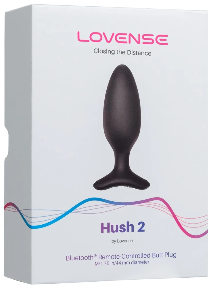 Hush 2, 1.75 - Butt Plug, Appgesteuerte Power-Vibration für analen Hochgenuss  Lovense Hush 2 bringt Musik, Rhythmus und Kontrolle direkt ins Spiel