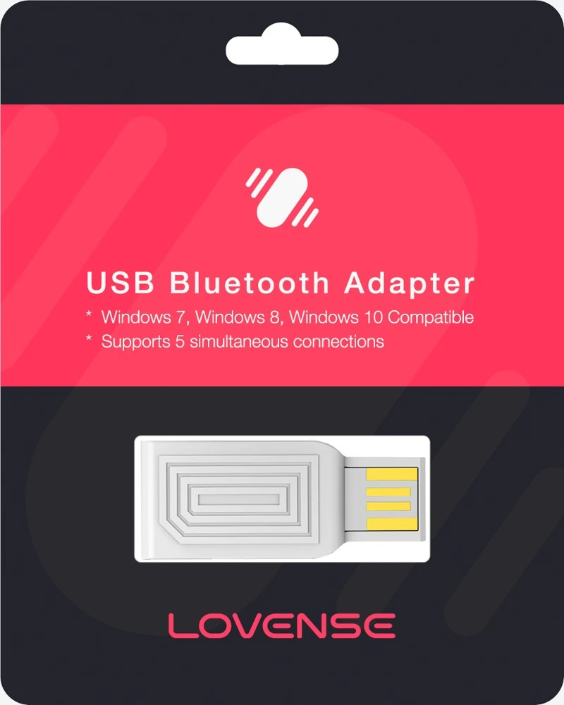 Lovense USB Bluetooth Adapter, Stabile Verbindung für heiße Momente: Steuere bis zu 5 Lovense-Toys gleichzeitig am Windows-PC mit dem USB-Bluetooth-Adapter!