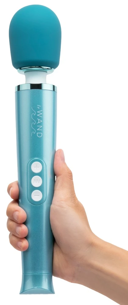 Le Wand Dive, Ozeanblauer Luxus-Massager Dive von le WAND –Wasserdicht, 20 Modi, Soft Touch-Kopf, ideal für Solo- und Paarmassagen