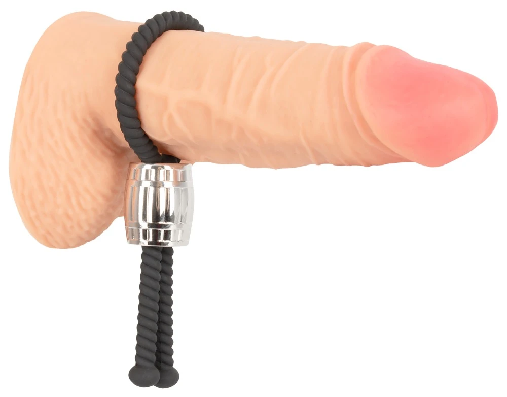 Rebel Heavy Rope Cock Strap, Schwarze Heavy Rope Cock Strap von Rebel: Anpassbare Penis-/Hodenschlaufe mit 84 g schwerem Metall-Schieberegler Rebel Heavy Rope Cock Strap, Schwarze Heavy Rope Cock Strap von Rebel: Anpassbare Penis-/Hodenschlaufe mit 84 g schwerem Metall-Schieberegler