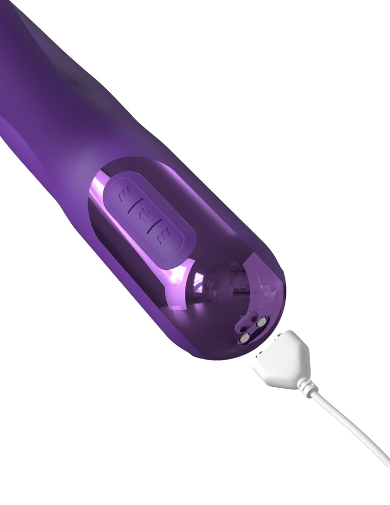 FFH Super SoniX Thruster Purpl, Rabbitvibrator mit Stoß-Funktion, Vibro-Zungen für Klitoris, 3 Motoren, 700 Stöße/Min, 7 Modi, Silikon, Tastensperre