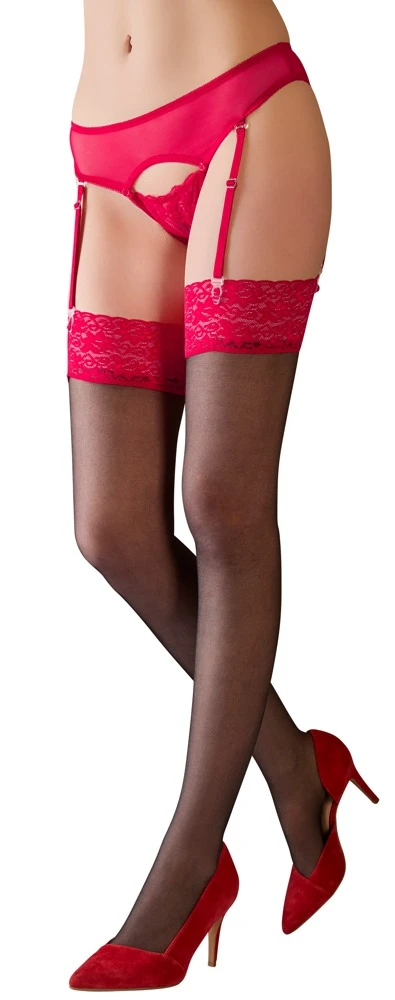 Cottelli Feminin und Verführerisch: Straps-Strümpfe zum Anclipsen in schwarz