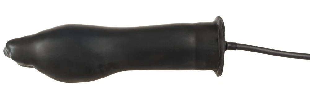 Latex Hand aufblasbar schwarz, Pumpdildo Handform aufpumpbar aus weichem Latex für vaginal & anal – sexy prall, flexibel mit Ballpumpe und Ablassventil – LateX