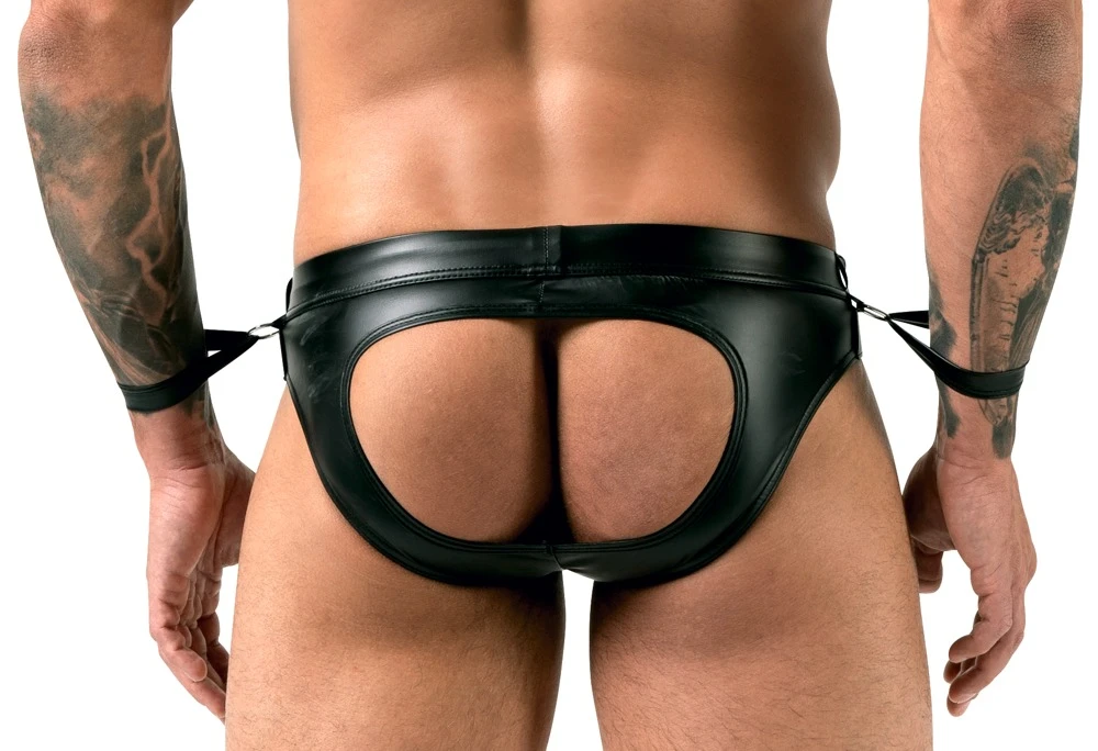 Aufregend po-freier Jockslip von Svenjoyment Bondage im trendigen Mattlook, der seine besten Teile aufregend betont.