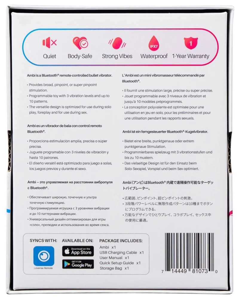 Ambi, Lovense Ambi Auflegevibrator mit App-Steuerung für intensive Klitoris-Vibes & prickelndes Lustspiel
