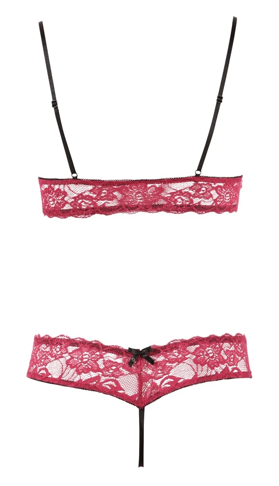 Cottelli LINGERIE Overt Set BH mit Riostring in rot