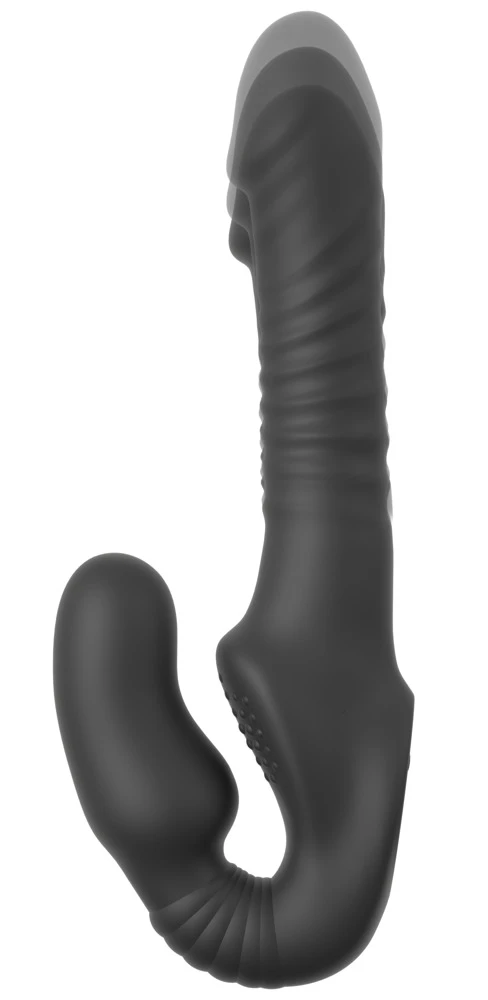 Thrusting RC Strapless Strap-O, You2Toys Strapless Strap-on Doppelvibrator mit automatischer Stoßfunktion, Fernbedienung und intensiver Stimulation für beide ohne Gurt
