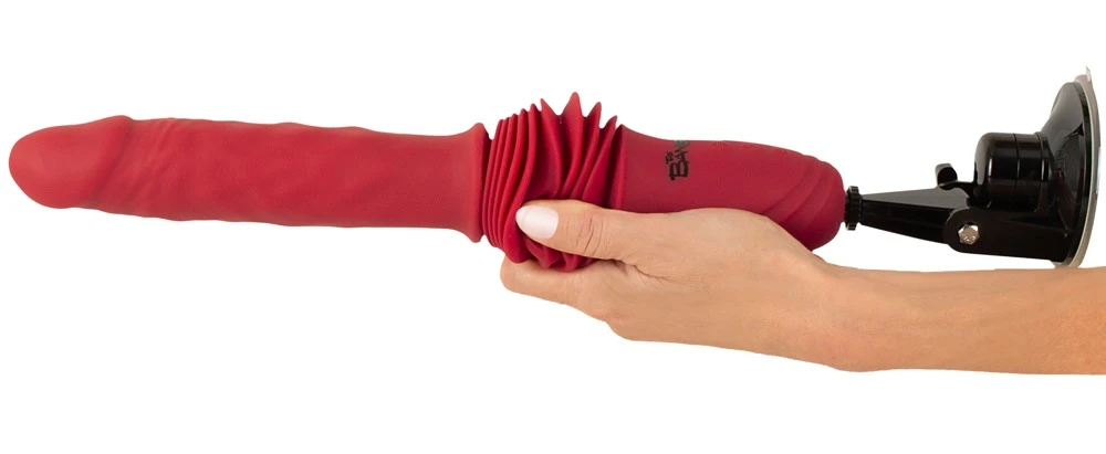 RC Double Thrusting Fucking Ma, Erotischer Stoßvibrator mit doppelter Stoßkraft, Power-Vibration, verstellbarem Saugfuß und Fernbedienung – The Banger