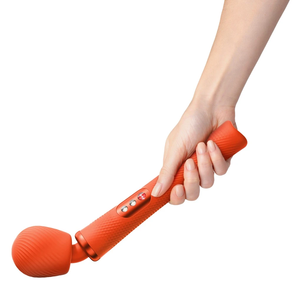 FUN FACTORY Massagestab VIM Wand Massager Made in Germany aufladbares Massagegerät mit 3 verschiedenen Massageprogrammen und Massagekopf