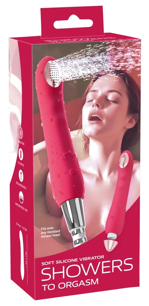 Showers to orgasm, So macht Duschen doppelt Spaß, flexibler Silikon-Vibrator mit 10 Modi für intensive Lustmomente mit Wasser und Vibrationen