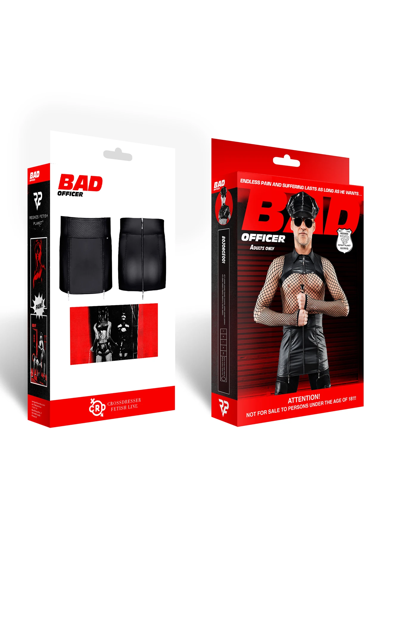 Herren Kinky Rock aus elastischem, seidenmattem Material mit Reißverschlüssen BOJorge001 von Regnes Fetish Planet