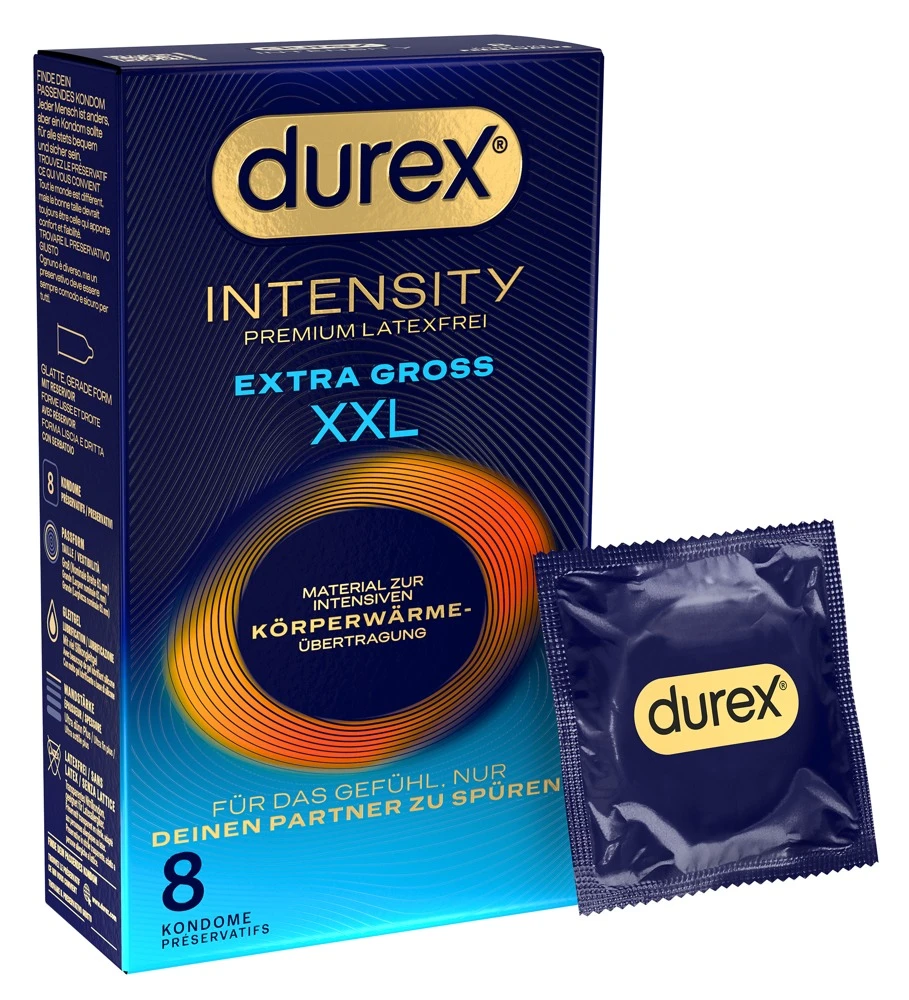 Durex Intensity Extra Gross8er, Durex Intensity Kondome – ultradünn, latexfrei und extra groß für echtes Haut-an-Haut-Gefühl