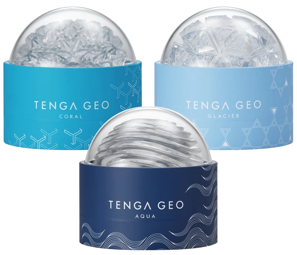 Tenga GEO CORAL, TENGA GEO CORAL Masturbator transparent mit intensiven Korallen-Strukturen für aufregendes Solo-Spiel