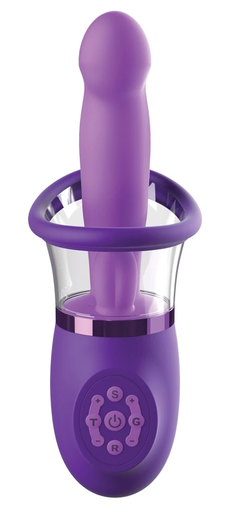 FFH Pleasure Pro Plus Purple, Intensiv stimuliert von innen und außen: 5 Motoren, saugende Lustschale und vibrierende Leck-Zunge für dein nächstes Lustlevel