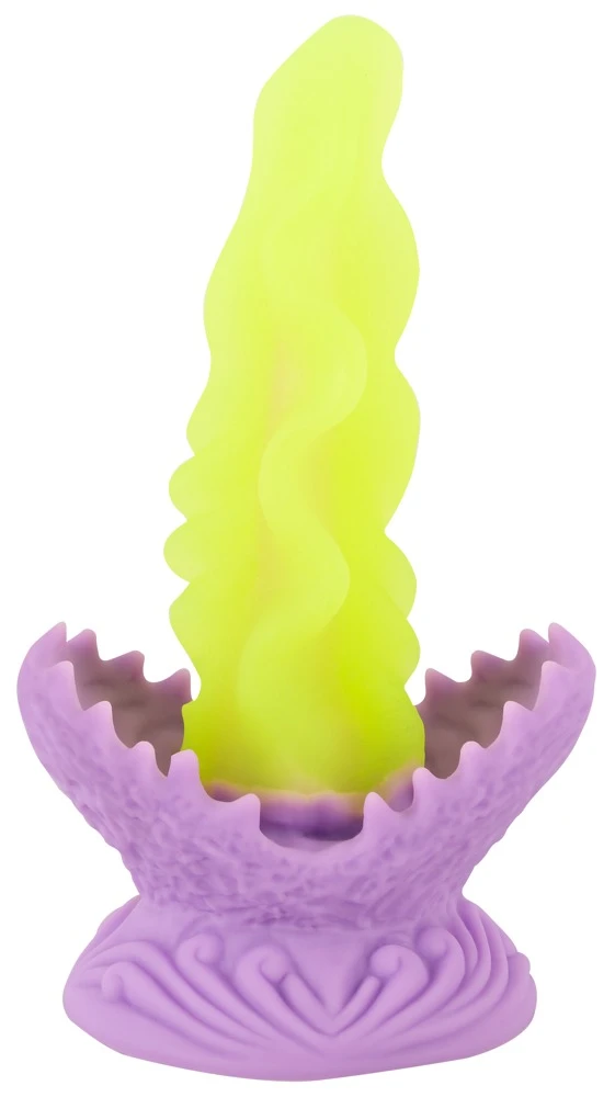 Beasty Cocks Passion Plant LED, Passionate Plant LED Dildo im Fantasy-Look mit starkem Saugfuß, leuchtender Innenbeleuchtung in 10 Modi, strukturierter Oberfläche und sanft zulaufender Spitze