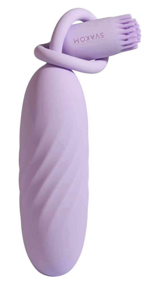 Svakom Plume Pastel Lilac, SVAKOM Vibro-Ei mit Bürstchen-Appsteuerung für prickelndes Solo-Spiel & sinnliche Paarmome