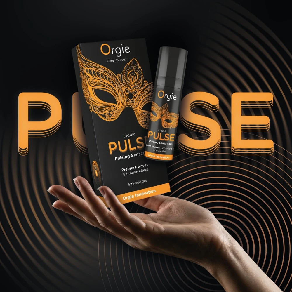 Orgie Liquid Pulse 15ml, Orgie Liquid Pulse Stimulationsgel Ice-Caramel – prickelnd pulsierende Küsse mit intensivem Kribbelkick Level 7/10