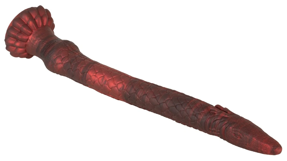 Beasty Cocks The Enormous Eel, Beasty Cocks Enormous Eel Dildo 65,5 cm mit Saugfuß Schlangenfisch-Design Metallic-Optik strukturierter XL Dildo für intensives Vergnügen