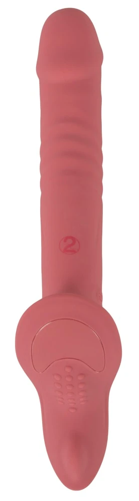 Your Strap-On Vibrator Pinkm Stilvolles Strap-on Set mit Vibrator, 2-Motor-Stoßvibrator und Fernbedienung für intensives, automatisches Vergnügen