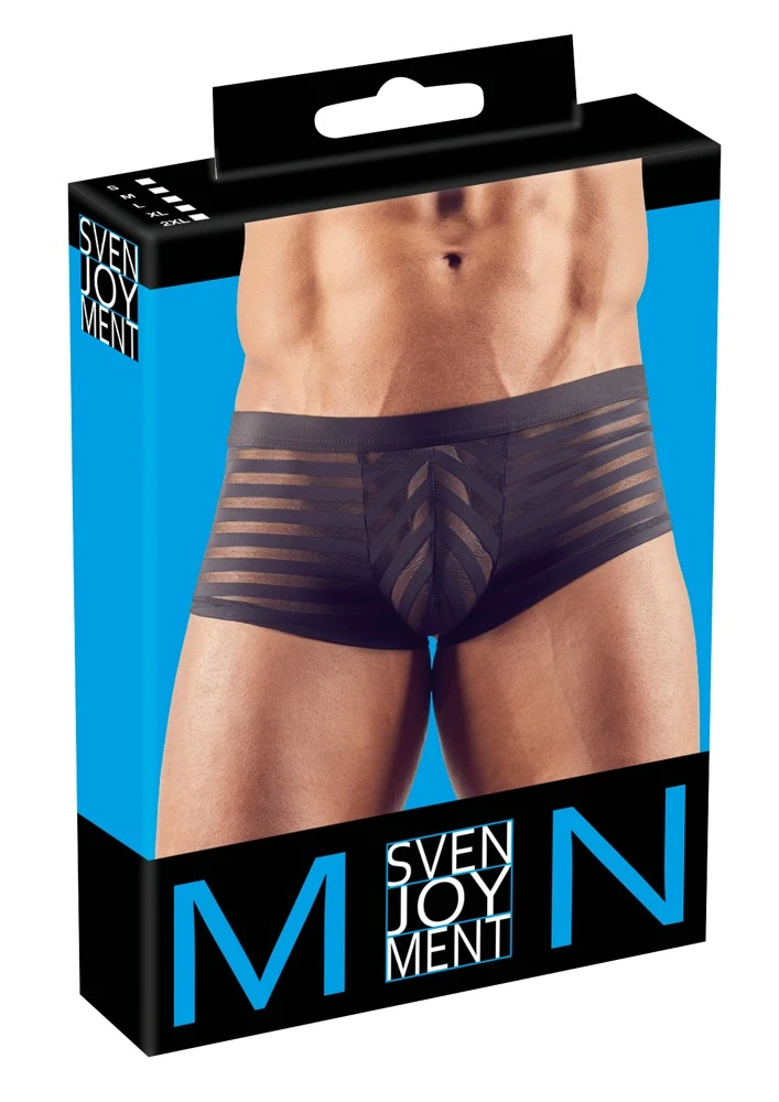 Figurbetonte Pants im semitransparenten Streifen-Look. Angenehm weich elastisch.