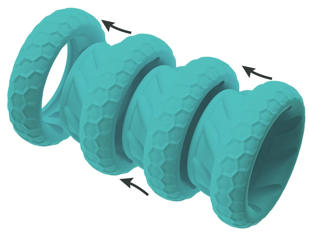 3in1 Cock and Ball Ring Set, You2Toys 3-in-1 Cock & Ball Ring Set 4-teilig aus Silikon flexibel als Penisring, Hodenring & Ballstretcher
