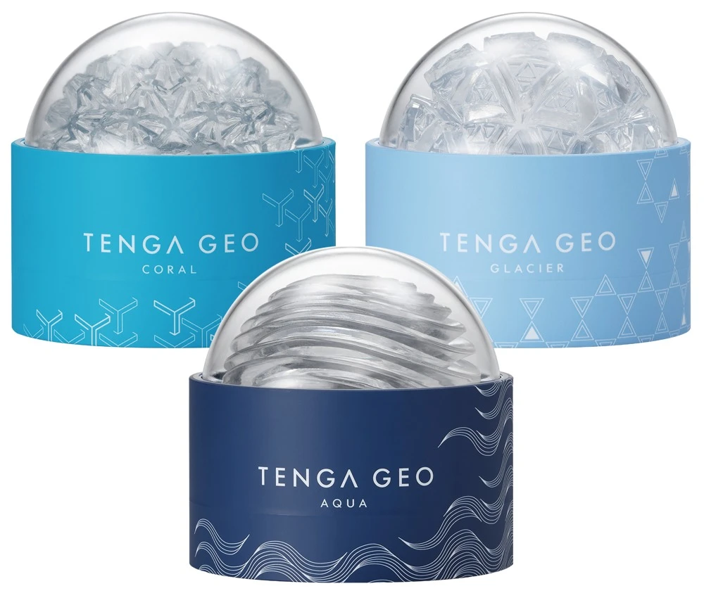 Tenga GEO GLACIER, Transparenter GEO GLACIER Masturbator mit Eiskristall-Struktur für intensive Gletscher-Momente im Solo-Spiel