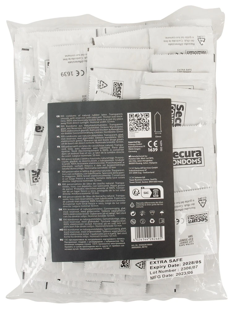 Secura Extra Safe 100er Transparente extra dicke Kondome