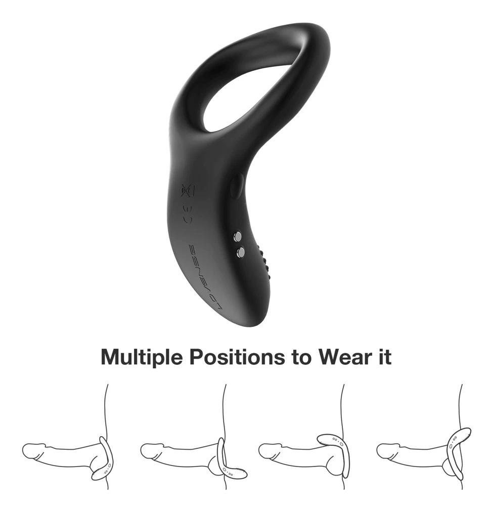 Diamo, Lovense Diamo Vibro-Penisring mit tiefen Vibrationen für prickelndes Spiel allein & zu zweit