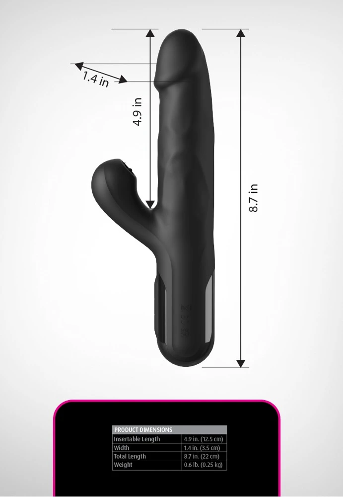 FFS Sonix Silicone Thruster Bl, Kraftvolle Stöße & flackernde Zungen: Intensiv-Vibrator mit 3 Motoren, 27 Modi und seidig weichem Silikon für ekstatische Lust!