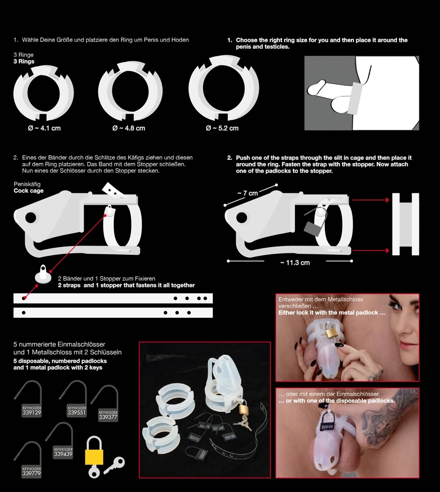 Peniskäfig 15-teiliges Set
