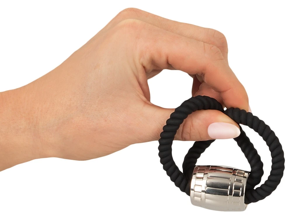 Rebel Heavy Rope Cock Strap 2L, Robuste Penis-/Hoden-Doppelschlaufe im Seil-Design mit 87 g Schiebegewicht – für aufregende Tragevarianten & intensiven Grip