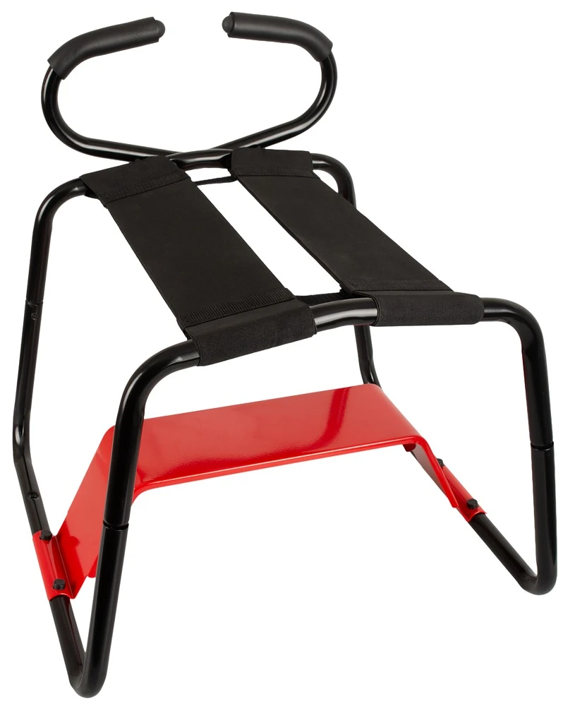 The Banger Sex Stool, Erotischer Sexhocker mit Naturdildo, Haltegriffen und Federkomfort für intensive Reitspiele und sichere Positionen allein oder zu zweit