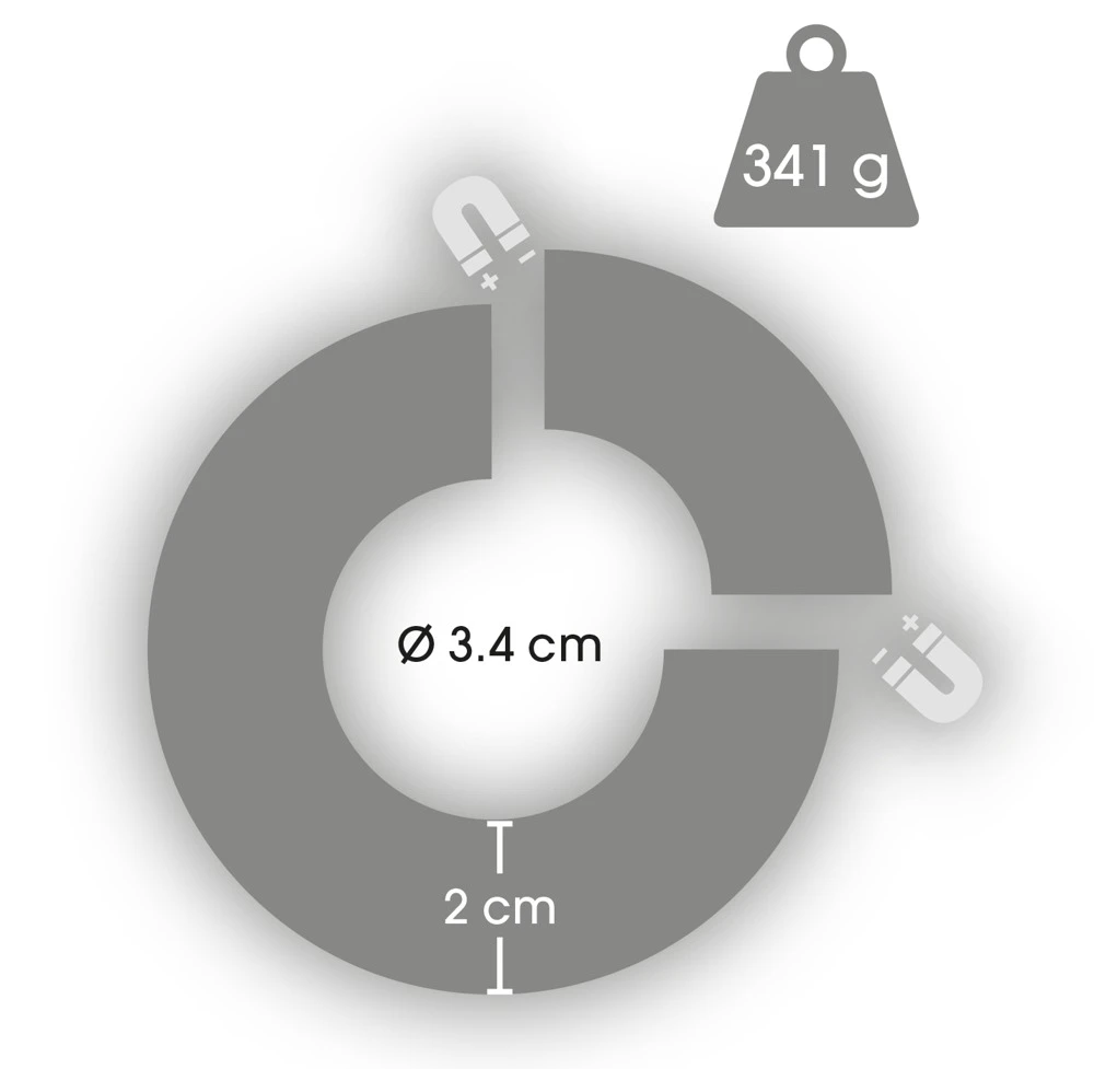 Magnetic BallStretcher mit praktischem Magnetverschluss aus Edelstahl.