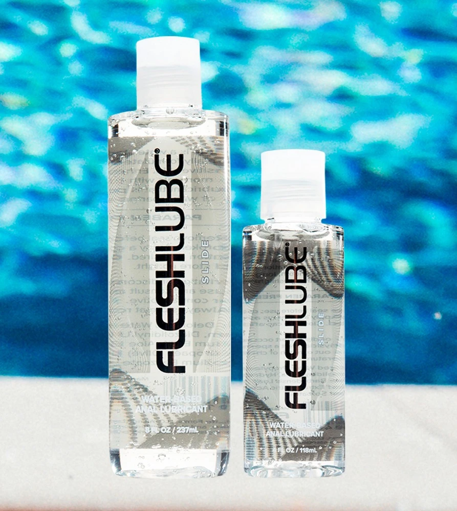 Fleshlube Slide 100 ml, FleshLube Slide Gleitgel auf Wasserbasis für Analsex – extra sanft, hypoallergen & parabenfrei, dermatologisch entwickelt für langanhaltende Gleitfähigkeit