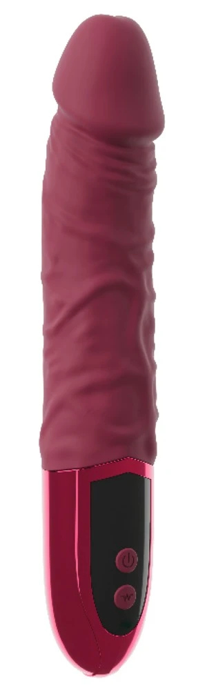 beau coeur Varelo Natural Vibr, Naturvibrator VARELO Rot Seidenmatt Glanz mit ausgeprägtem Penislook Silikon 12 Vibrationsmodi starker Kopf
