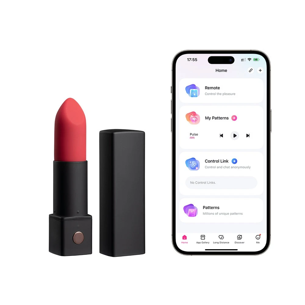 Exomoon, Lovense Exomoon Bluetooth Lipstick Vibrator Mini Vibrator wasserdicht App steuerbar leise starke Vibrationen Lippenstift Design