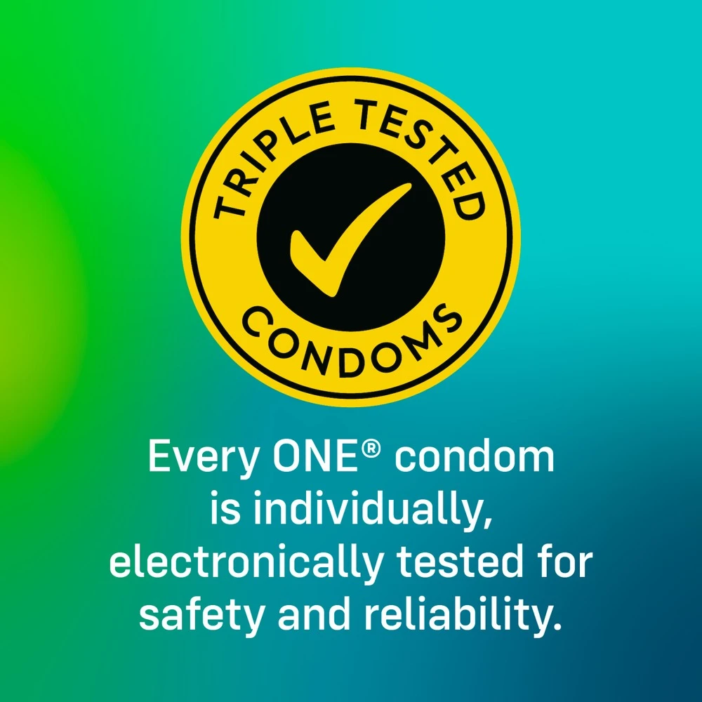 ONE Pleasure Plus 12er, ONE Kondom-Set Mixed Pleasures – 6 aufregende Sorten für heiße Nächte, befeuchtet, aus ultraweichem Sensatex-Latex, vegan und gentechnikfrei