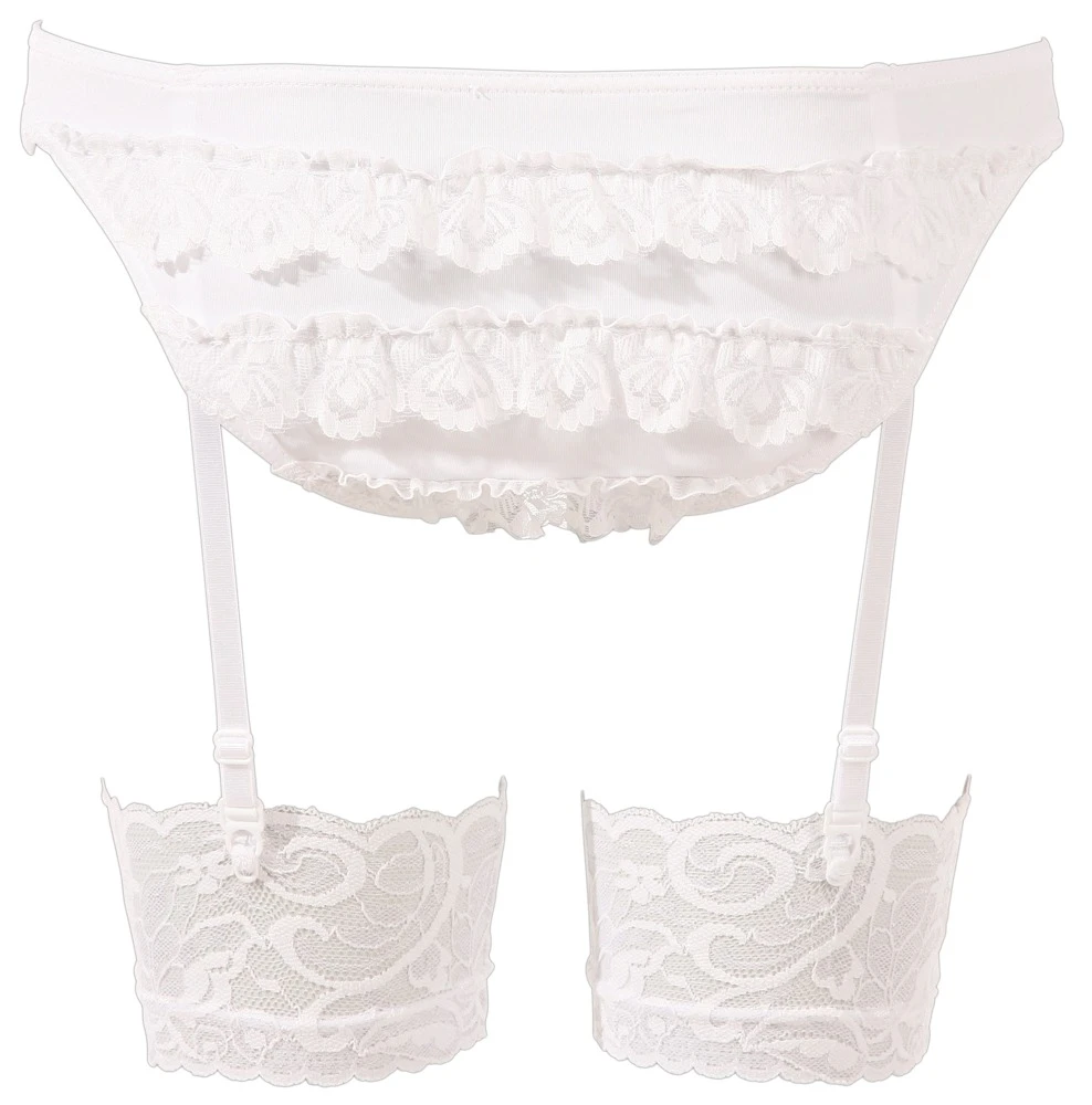 Cottelli COSTUMES Sexy Schulmädchen/Schuluniform Set, Minirock mit angenähtem Rüschen-Slip