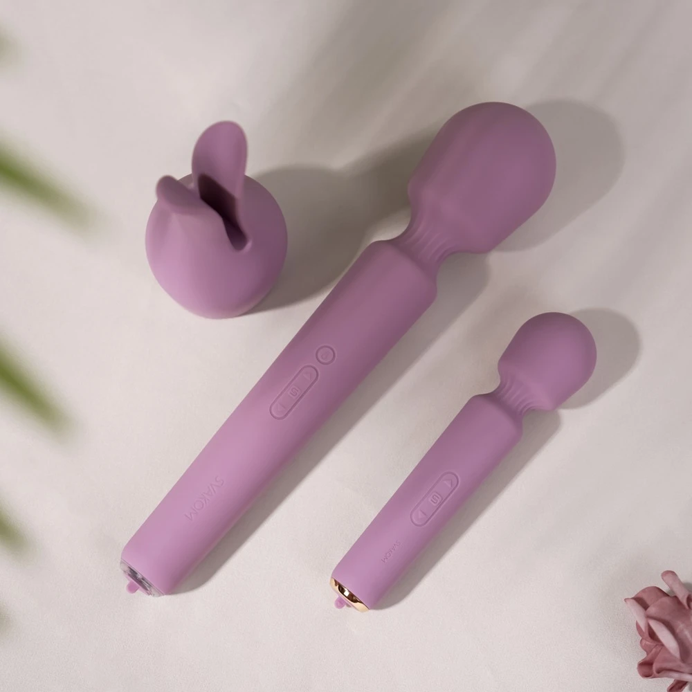 Emma Neo 2, Luxuriöser Massagestab Emma Neo 2 mit Bunny-Aufsatz, 5 Vibrationsmodi, Wärmefunktion und intelligentem Modus