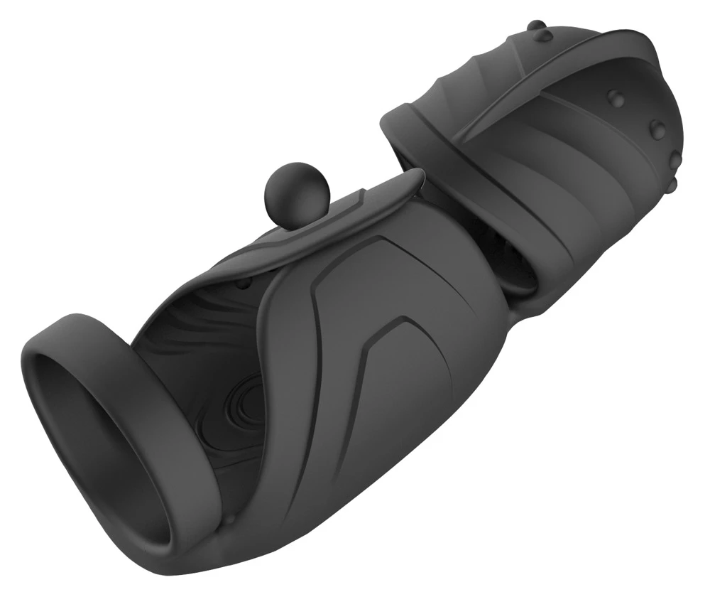 Rebel Cock Vibrator w Glans St, Rebel Masturbator mit Eichel-Stimulator – erotischer Cock Vibrator mit 10 Vibrations- & Bewegungsmodi für intensive Höhepunkte