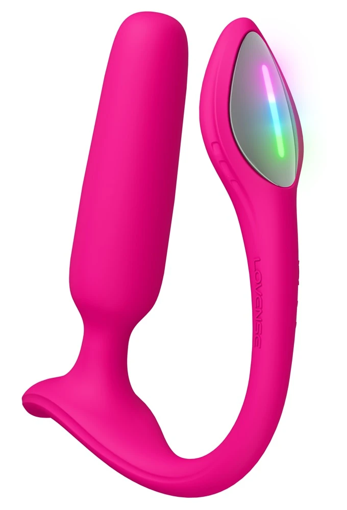 Lovense Lush Anal Vibro-Plug superleise mit App-Steuerung, kraftvolle 7500 Vibrationen pro Minute, LED-Lichtshow, wasserdichtes Silikon für intensiven Backdoor-Spaß und diskrete Kontrolle