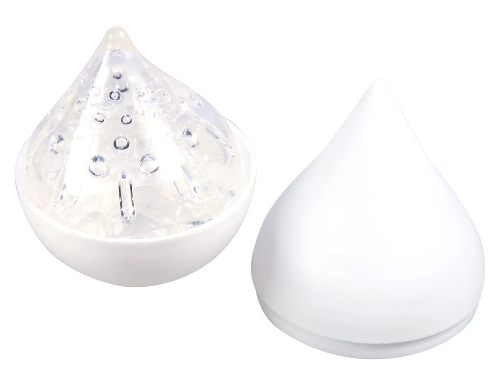 Lusttropfen Einmal-Masturbator-Sleeve in diskreter Tropfenbox mit intensiven Reizstrukturen, supersoftem stark dehnbarem Material und beiliegendem Gleitgel für sofortige Nutzung unterwegs oder zu Hause