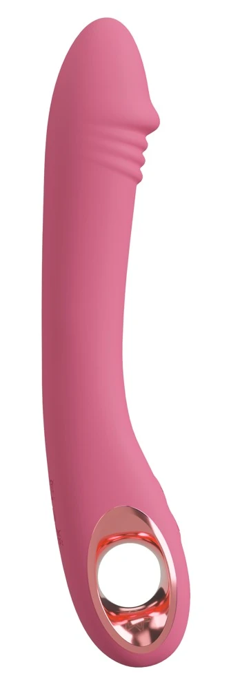 Slim G-Spot Rose, Eleganz trifft Lust: G-Punkt-Vibrator Slim G-Spot Rose mit 10 Vibrationsmodi, wasserdicht und aus weichem Silikon