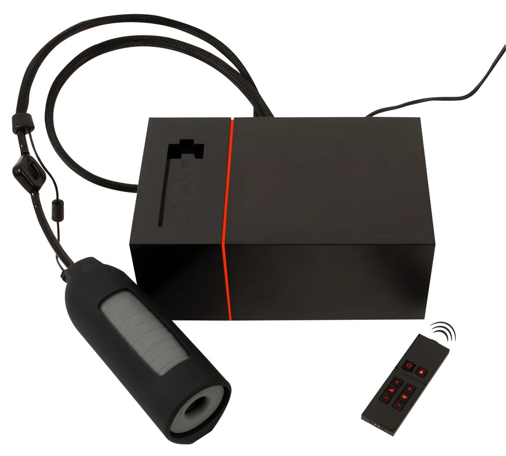 Suck-O-Mat 3 UK-Version, Suck-O-Mat 3 Blowjob Masturbator mit 100% stärkerer Saugkraft, Wärmefunktion, Silikon-Sleeve, automatischem Hub & LED Design UK-Stecker