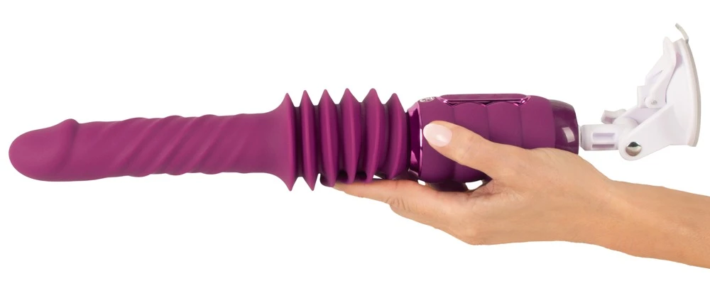 Thrusting&Rotating Fucking Mac, You2Toys Stoßvibrator mit rotierender Vibro-Eichel, intensiven Wirbelwellen, kraftvollen Vibrationen und verstellbarem Saugfuß für erotische Lust