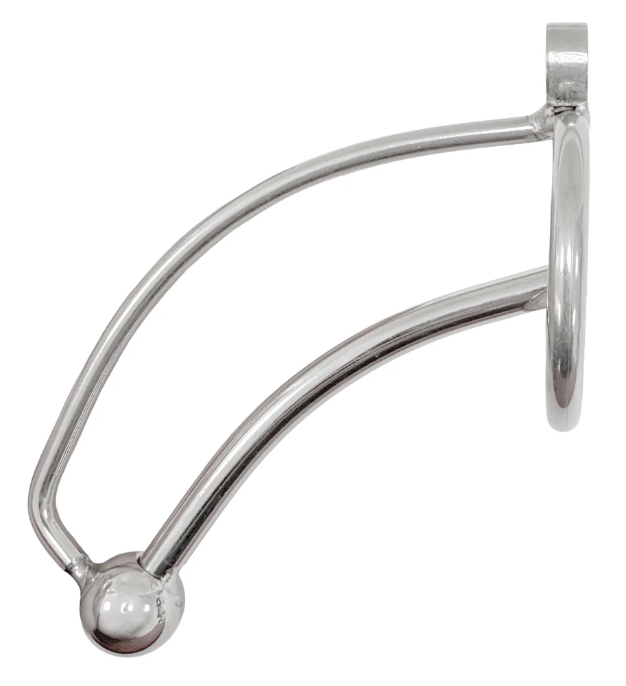fetish collection Cock Cage Di, Peniskäfig mit hohlem Dilator von fetish collection – Edelstahl-Keuschheitskäfig mit Hodenring, Schloss und 3 Schlüsseln für Kenner