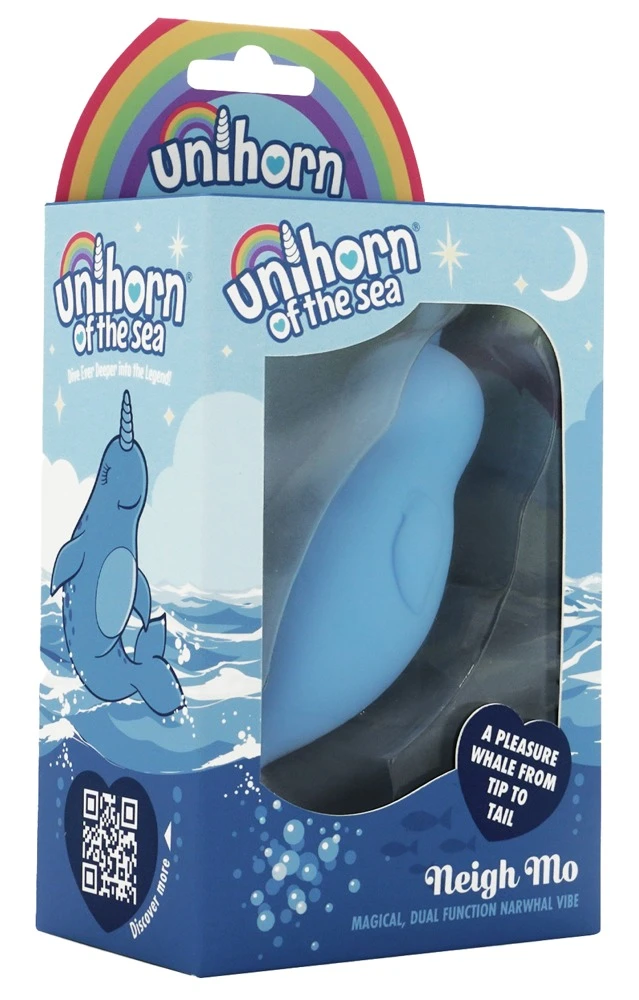 Unihorn of the Sea-The Narwhal, Unihorn Narwhal Klitoris-Vibrator – beidseitig nutzbares Lust-Toy mit flatternder Schwanzflosse & vibrierendem Horn für intensive, verspielte Stimulation in 10 kraftvollen Modi